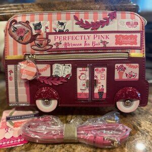 NWT Vendula London Perfectly Pink Afternoon Tea Bus Pouch Bag